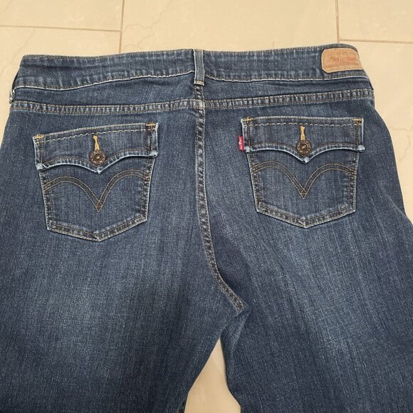Levi's 526 Women Jeans Slender Bootcut Mid Rise Denim Size 16M Back Flap Pockets - Picture 3 of 16